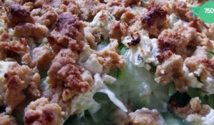 Crumble courgette et boursin