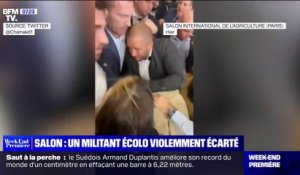 Salon de l’agriculture: un manifestant écolo brutalement écarté par le service d’ordre de Macron
