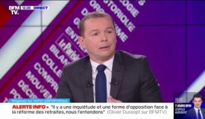 Retraites: Olivier Dussopt déplore "15 jours d'insultes et d'obstruction" à l'Assemblée