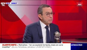 Bruno Retailleau estime que "reculer sur la réforme des retraites, c'est abdiquer" pour Emmanuel Macron