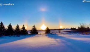 Ce qui apparait dans le ciel du Minnesota est magnifique : Parhélie ou faux soleil