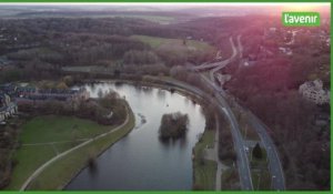 Le Brabant wallon vu du ciel : Le lac de Louvain-la-Neuve