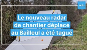 Sarthe : le nouveau radar de chantier déplacé entre Sablé et La Flèche a été tagué
