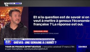 "Mettre à genoux l'économie": "Ce n'est pas mon expression, mais j'en suis solidaire", affirme Olivier Besancenot