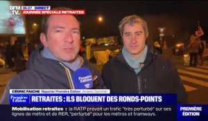 Contre la réforme des retraites, des manifestants bloquent des ronds-points à Amiens