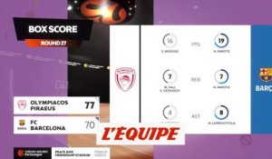 Le résumé d'Olympiakos Le Pirée - FC Barcelone - Basket - Euroligue (H)