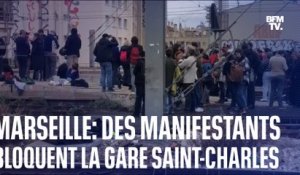 Marseille: des manifestants ont bloqués la circulation des trains à la gare Saint-Charles