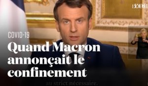 Covid-19 : le jour où Emmanuel Macron a annoncé le confinement, il y a trois ans