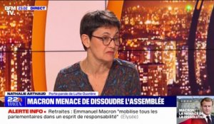 Nathalie Arthaud: "S'il y a cette zizanie à droite, c'est parce qu'il y a eu la mobilisation" contre la réforme des retraites