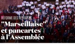 Réforme des retraites : Borne accueillie par la Marseillaise à l'Assemblée nationale