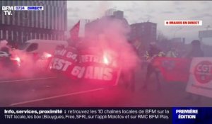 Paris: une centaine de manifestants bloquent le périphérique porte de Clignancourt