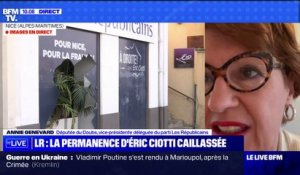 "Cette violence est très dangereuse, très inquiétante": Annie Genevard (LR) réagit à l'acte de vandalisme contre la permanence d'Éric Ciotti