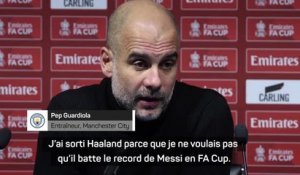 Manchester City - Guardiola taquin : “J’ai sorti Haaland pour qu’il ne batte pas le record de Messi en FA Cup”