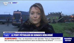 Retraites: le port pétrolier de Donges débloqué par les forces de l'ordre