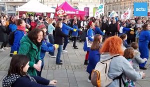 Réforme des retraites : les manifestants brûlent un 49.3 au Mans