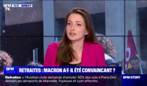 Marie-Charlotte Garin à propos d'Emmanuel Macron: "À quoi ça sert d'être droit dans ses bottes si elles vont droit dans le mur?"