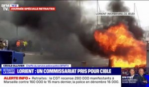 Un commissariat de Lorient pris pour cible par des manifestants