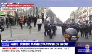 Retraites: selon la CGT, 800.000 manifestants à Paris, soit un record depuis le début du mouvement