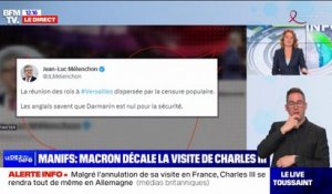 Charles III: Jean-Luc Mélenchon et Alexis Corbière se réjouissent du report de sa visite en France