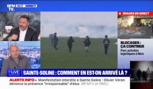 David Cormand, député EELV, présent à Sainte-Soline: "Nous désapprouvons sans réserve l'usage de la violence de la part des manifestants"
