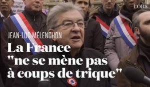 Retraites : pour Mélenchon, la France "ne se mène pas à coups de trique"