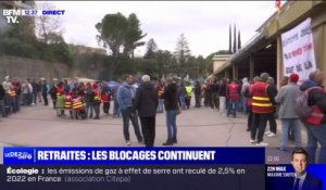 "Ça fait maintenant un mois qu'on est tous les jours en grève": sur ce site Enedis d'Aix-en-Provence, la CGT Énergie poursuit la mobilisation contre la réforme des retraites