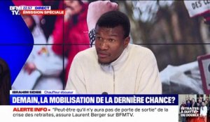 Ibrahim Sidibe, chauffeur éboueur: "La stratégie du gouvernement est un jeu dangereux voire criminel. M. Macron attend qu'il y ait un drame"