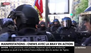 Manifestations contre la réforme des retraites : Regardez le reportage spectaculaire de CNews "embarqué hier avec la Brav attaquée par des manifestants