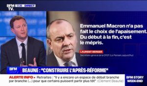 "Mépris" du gouvernement: "Le mot est fort", affirme Clément Beaune, en réaction aux propos de Laurent Berger