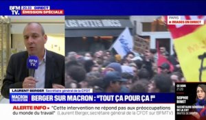 Laurent Berger: "La CFDT retournera discuter" "car si on veut défendre les travailleurs et les travailleuses, on retourne se battre"