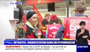 Retraites: des manifestants investissent un hypermarché à La Défense