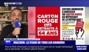 Kamel Brahmi (CGT 93) sur la finale de Coupe de France: "On va proposer au public (...) d'adresser un carton rouge à la réforme du président Macron"