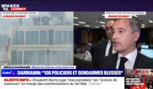 Manifestations du 1er-Mai: il y a eu "291 interpellations dont 90 à Paris", affirme Gérald Darmanin