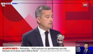 Violences envers les forces de l'ordre: Gérald Darmanin accuse Jean-Luc Mélenchon "d'avoir une partie de responsabilité"