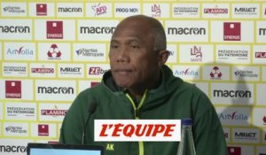 Kombouaré : « On a un pied en L1, un pied en L2 » - Foot - L1 - Nantes