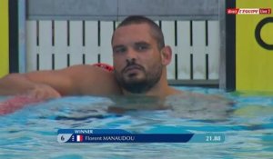 Florent Manaudou s'impose sur le 50m nage libre à Barcelone - Natation - Mare Nostrum
