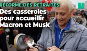 À Versailles, des casserolades pour accueillir Macron et Musk au sommet Choose France