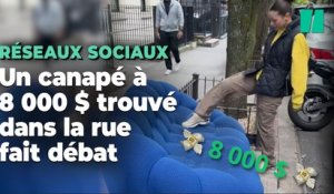 Ce canapé à 8000 dollars trouvé à New York dans la rue enflamme les débats