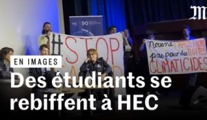 Des étudiants d’HEC perturbent la venue de dirigeants de TotalEnergies et de Shell