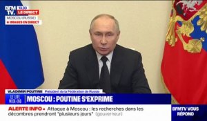 Vladimir Poutine, sur l'attaque à Moscou: "Ce n'est pas seulement un attentat, c'est une tuerie de masse"