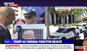 Comparution de Donald Trump: "Qui que ce soit d'autre aurait déjà été emprisonné", juge une manifestante anti-Trump