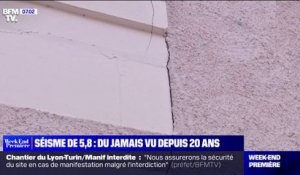 La constatation des dégâts après le séisme de magnitude 5,8 qui a touché l'ouest de la France