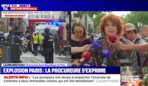 Laure Beccuau (procureure de la République de Paris): "Nous avons des premiers éléments qui nous conduisent à confirmer que cette explosion est partie de l'immeuble"