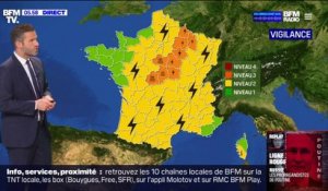 9 départements toujours en vigilance orange pour des risques d'orages violents, un ciel instable sur une grande partie du pays