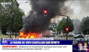 Mort de Nahel: "Un bus et des poubelles incendiés" à Viry-Châtillon, selon le maire de la ville, Jean-Marie Vilain