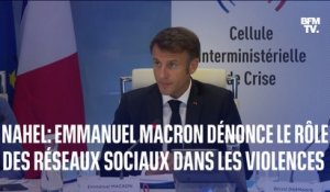 Nuits d'émeutes: Emmanuel Macron dénonce le rôle des jeux vidéos et des réseaux sociaux