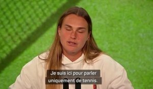 Wimbledon - Sabalenka : "Je ne parlerai pas de politique"
