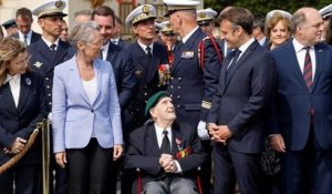 Suivez en direct l'hommage d'Emmanuel Macron à Léon Gautier, dernier héros français du Débarquement