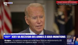 Livraison de bombes à sous-munitions à l'Ukraine: "C'était une décision très difficile de ma part", affirme Joe Biden
