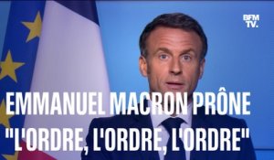 Depuis Nouméa, Emmanuel Macron a prôné "l'ordre, l'ordre, l'ordre"